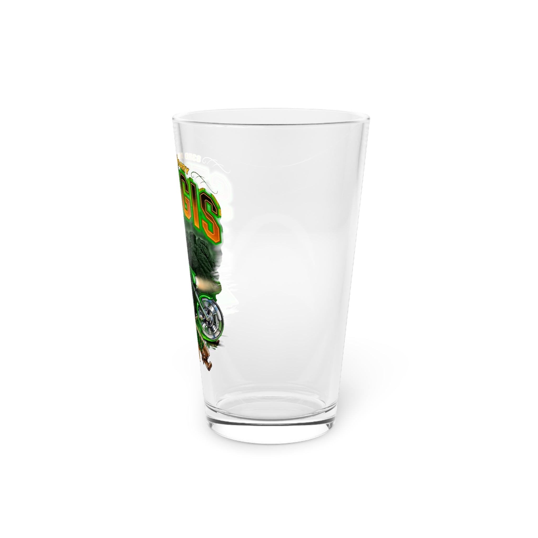 2023 Sturgis Motorcycle Rally Green Skeleton Pint Glass -16oz