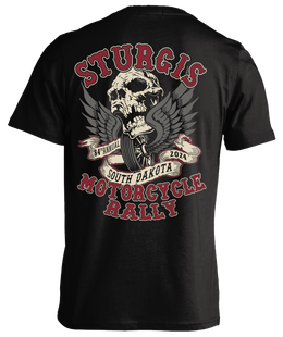 2024 Sturgis Motorcycle Rally Wheel & Wings Skull - 84th Anniversary