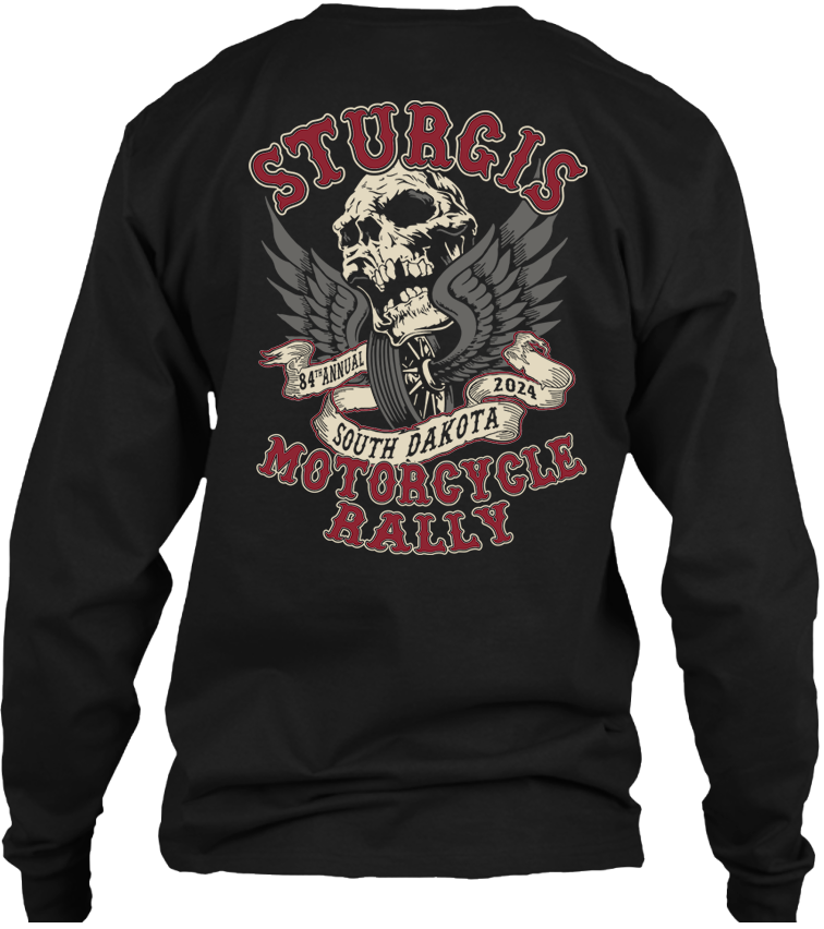 2024 Sturgis Motorcycle Rally Wheel & Wings Skull - 84th Anniversary