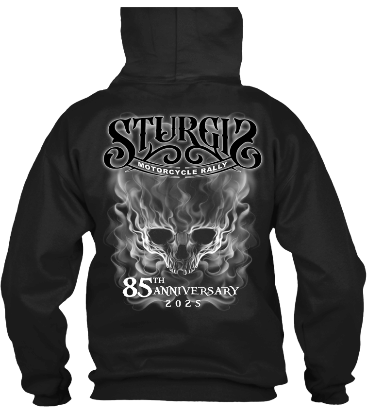2025 Sturgis Motorcycle Rally Smokey Skull T-shirt - 85th Anniversary