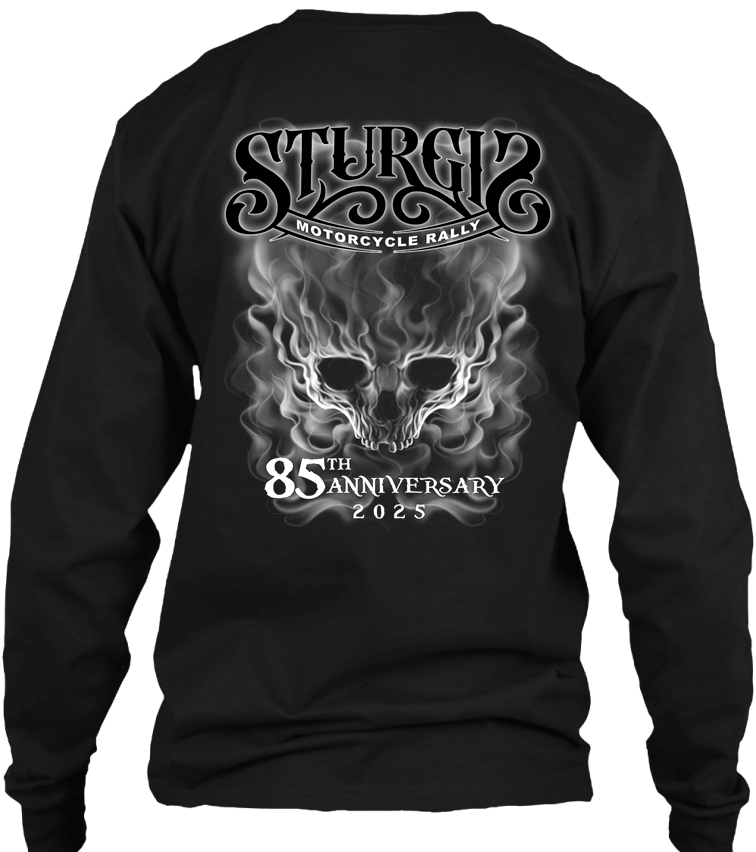 2025 Sturgis Motorcycle Rally Smokey Skull T-shirt - 85th Anniversary