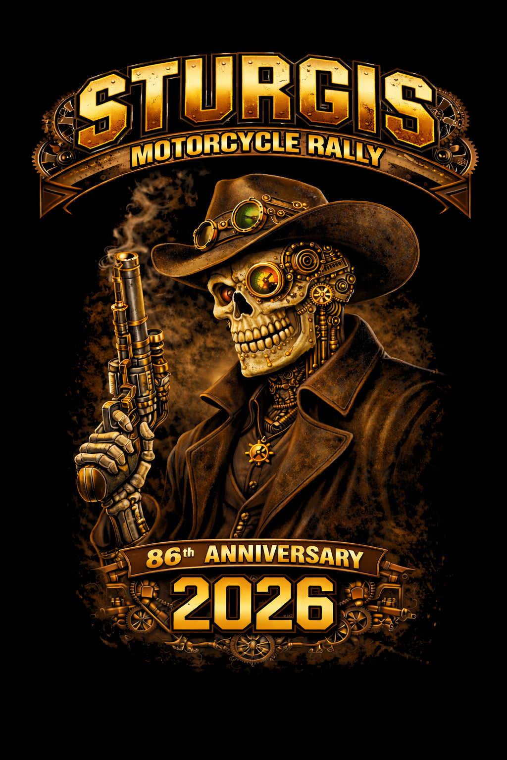 2026 Sturgis Motorcycle Steampunk Cowboy - 86th Anniversary
