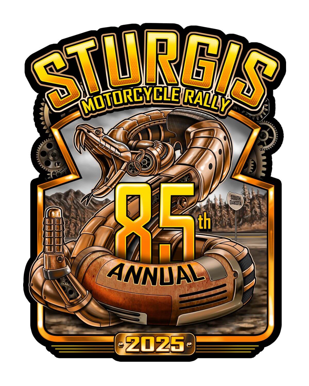 2025 Sturgis Rally Viper Steampunk Decals