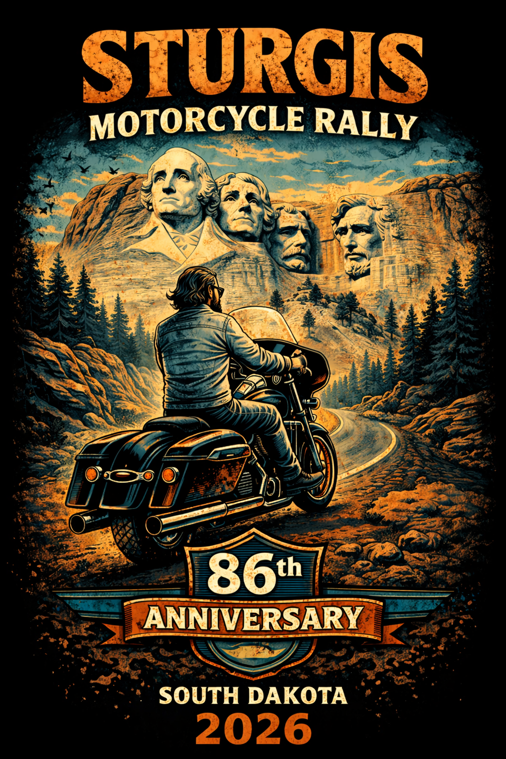 2026 Sturgis Motorcycle Rally Black Hills Gold - 86th Anniversary