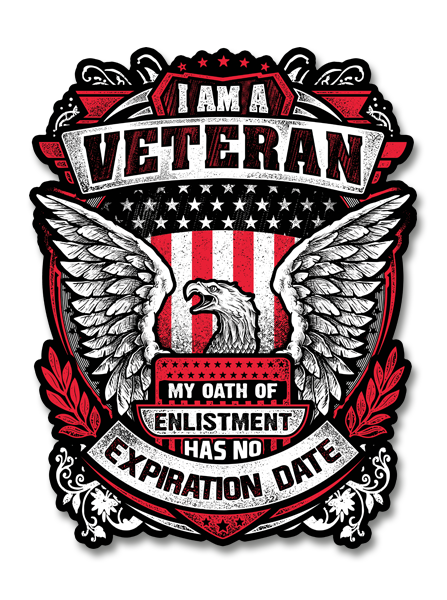 I Am A Veteran - Eagle Decal