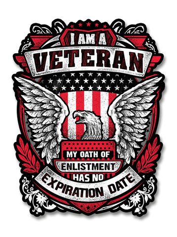 I Am A Veteran - Eagle Decal