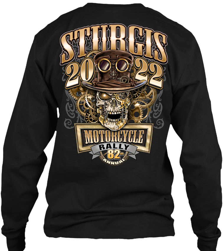 2022 Sturgis Motorcycle Rally Steampunk Skull - 82nd Anniversary T-shirt