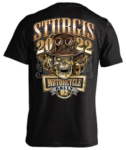 2022 Sturgis Motorcycle Rally Steampunk Skull - 82nd Anniversary T-shirt