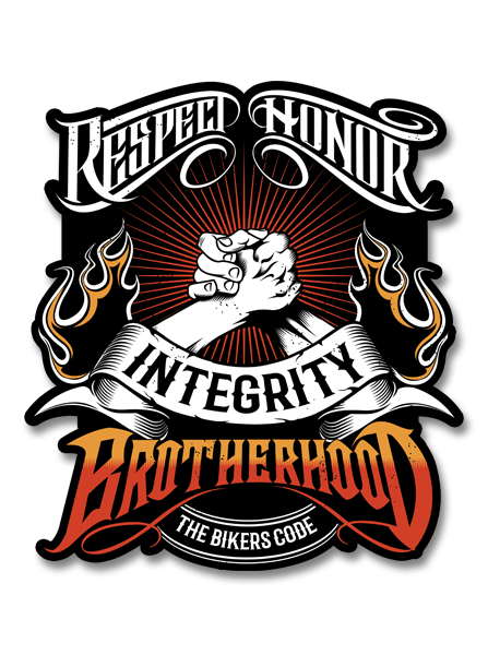 The Bikers Code Brotherhood Decal