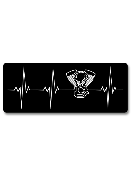 Heartbeat Of A Biker V-twin 7" Decal