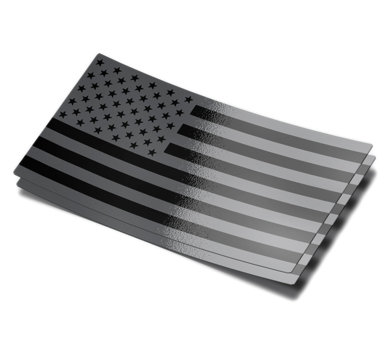 Gray American Flag Decal