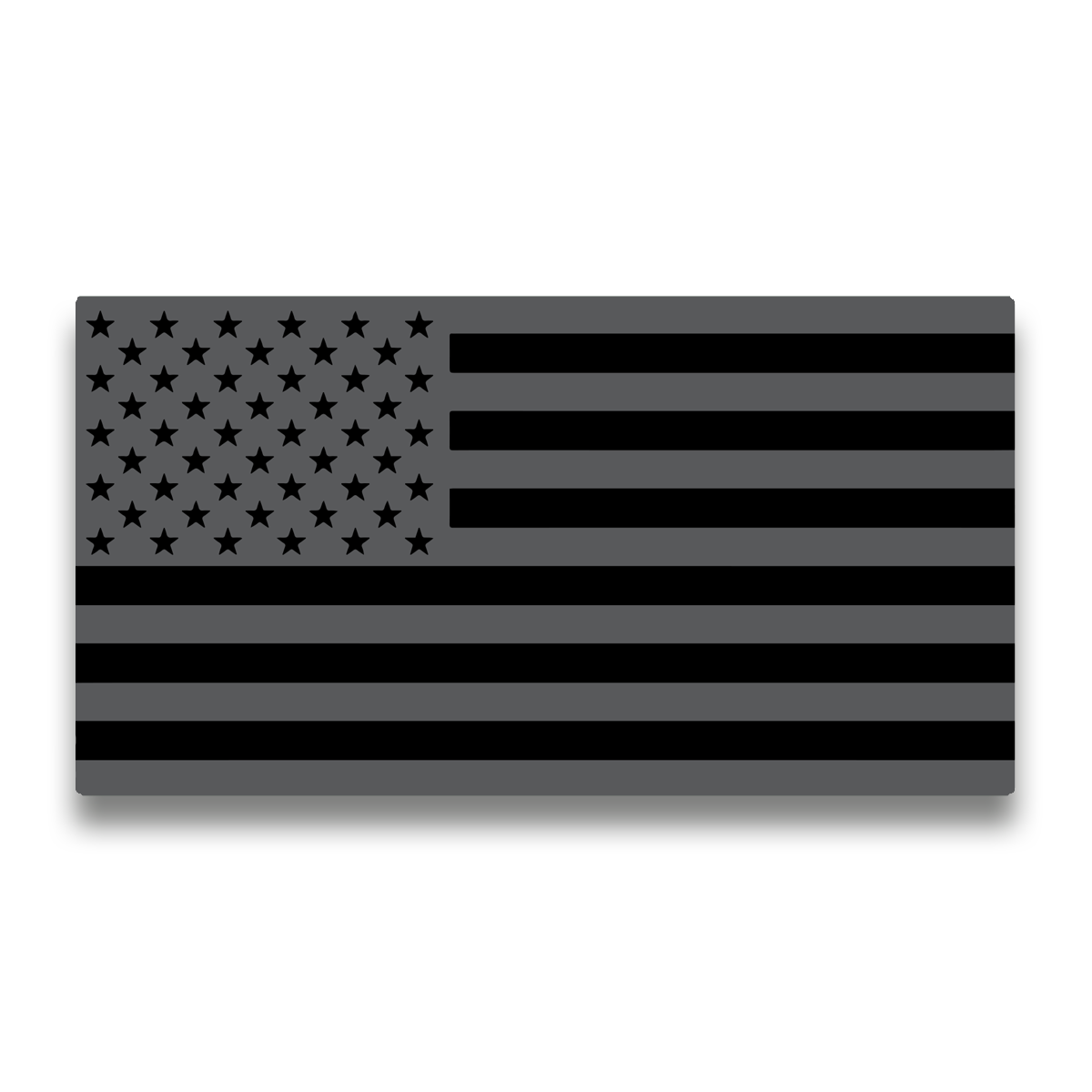 Gray American Flag Decal