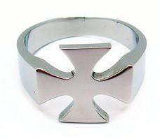 Stainless Steel Maltese Cross Ring
