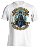 T-shirt - Unterschätze Niemals Einen Alten Mann Mit Motorrad - (Frontdruck)
