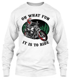 Oh What Fun It Is To Ride Christmas (Front Print)