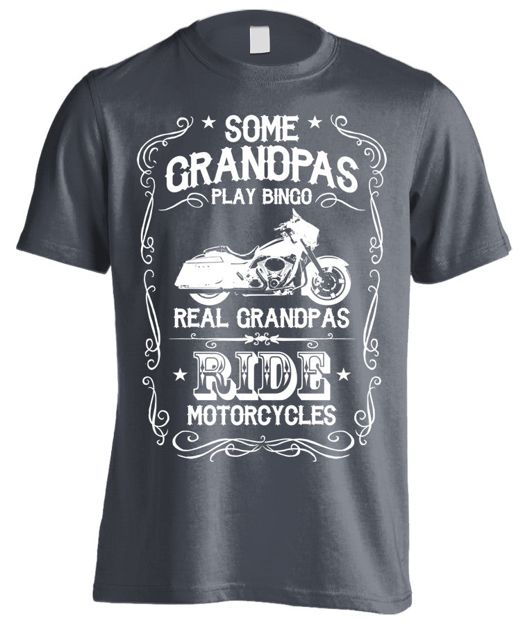 T-shirt - Real Grandpas Ride Motorcycles (Front Print)