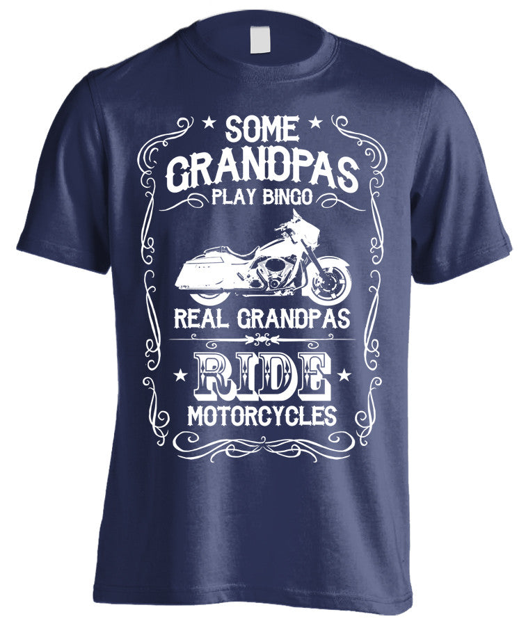 T-shirt - Real Grandpas Ride Motorcycles (Front Print)