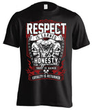 T-shirt - Respect Is Earned Skull & Engine (Front Print)