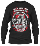 T-shirt - Ja Ich Habe Einen Ruhestandplan Ich Plane Motorrad Zu Fahren (Front Print)