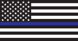 Thin Blue Line American Flag Decal