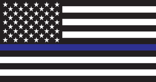 Thin Blue Line American Flag Decal