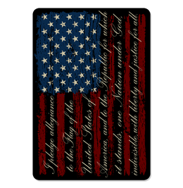 Pledge of Allegiance American Flag Decal