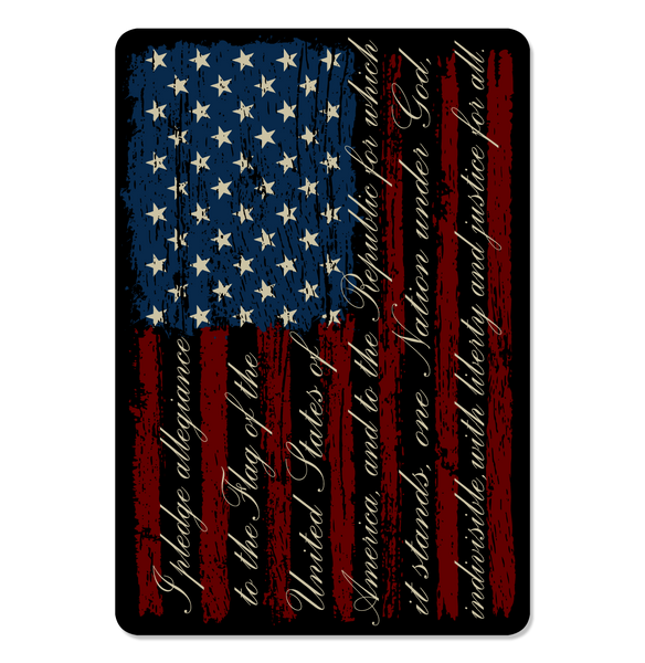 Pledge of Allegiance American Flag Decal