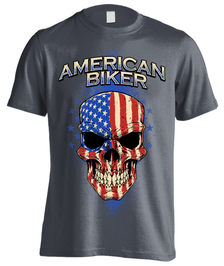 American Biker Skull (Front Print)