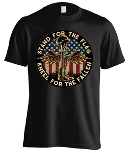 Battlefield Cross Stand For The Flag (Front Print)
