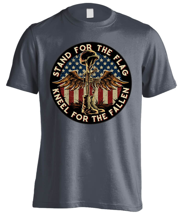 Battlefield Cross Stand For The Flag (Front Print)