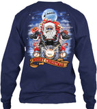 Biker Santa's Motorcycle Ugly Christmas T-shirt