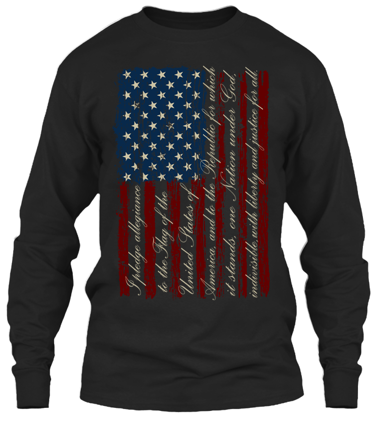 Pledge of Allegiance American Flag (Front Print)