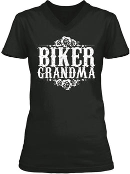 T-shirt - Biker Grandma Roses