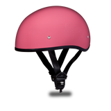 D.O.T. DAYTONA SKULL CAP W/O VISOR- HI-GLOSS PINK 1/2 SHELL HELMET