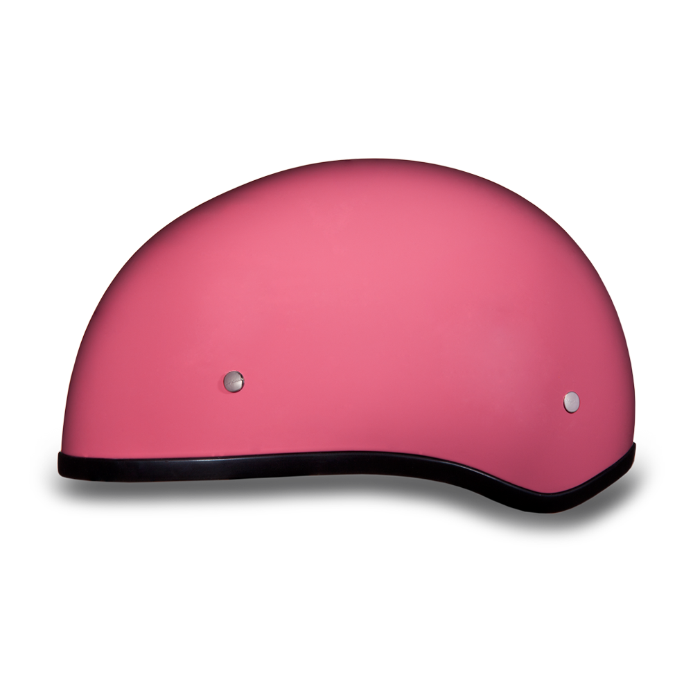D.O.T. DAYTONA SKULL CAP W/O VISOR- HI-GLOSS PINK 1/2 SHELL HELMET
