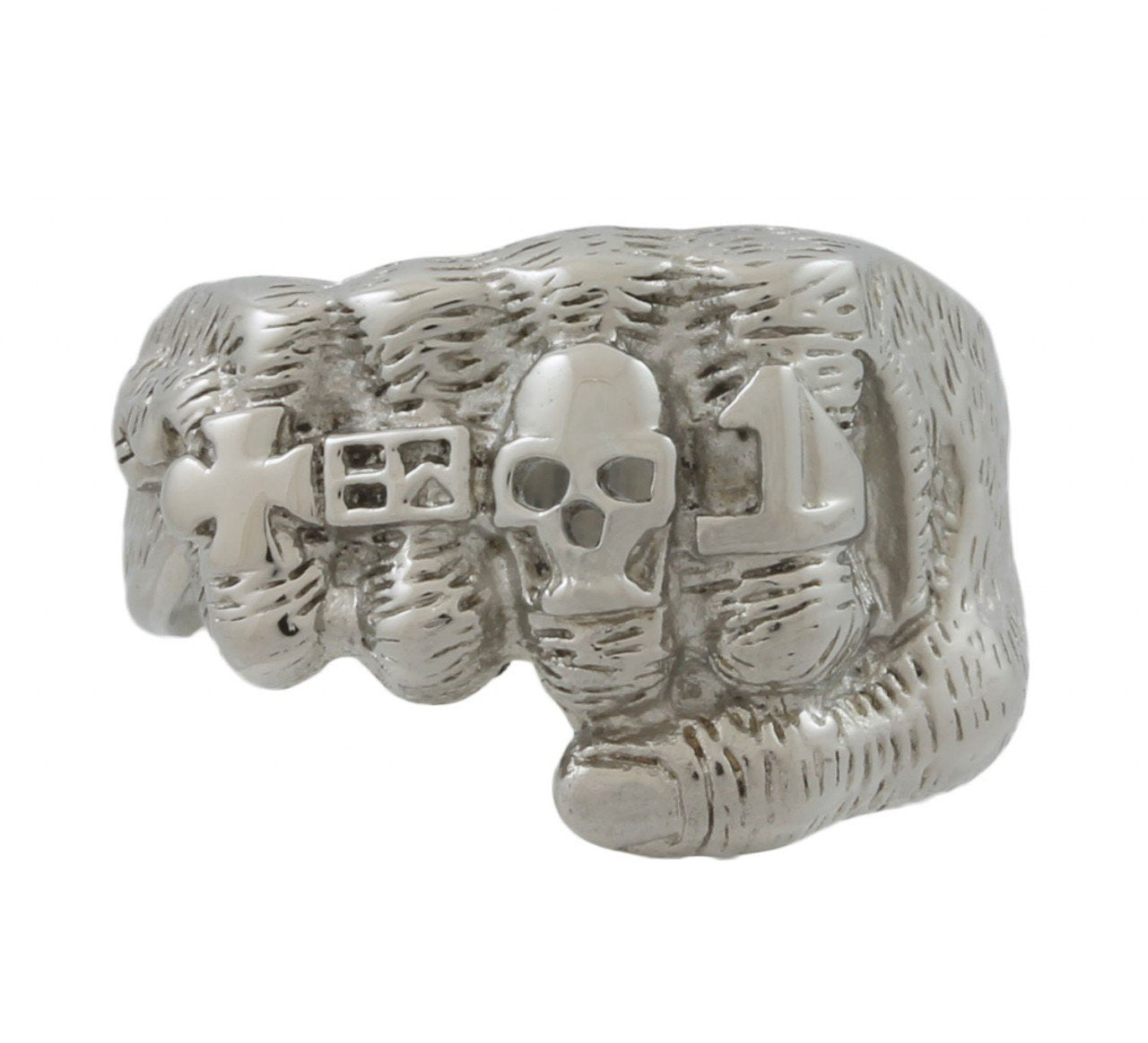 Stainless Steel Skull Fist Ring