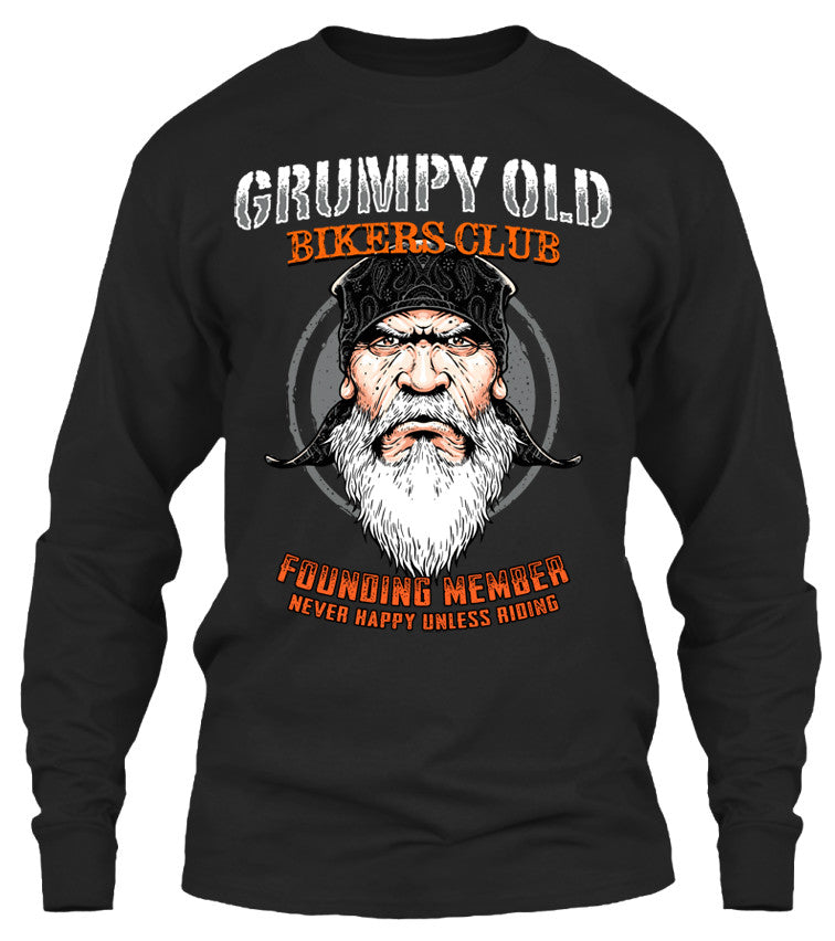 Grumpy Old Bikers Club Founding Member (Front Print)