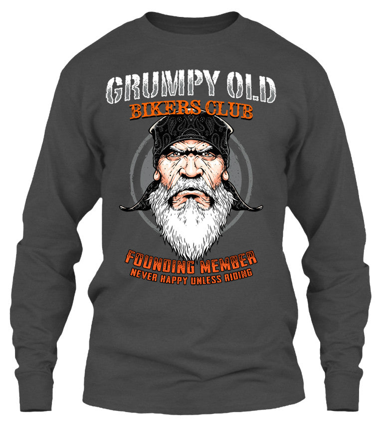 Grumpy Old Bikers Club Founding Member (Front Print)