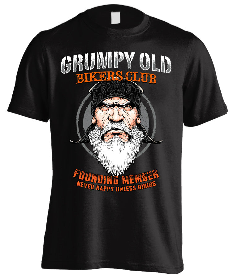 Grumpy Old Bikers Club Founding Member (Front Print)