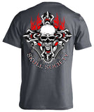 T-shirt - Biker Cross & Skull