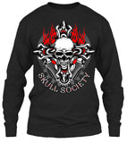 T-shirt - Biker Cross & Skull (Front Print)