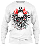 T-shirt - Biker Cross & Skull (Front Print)