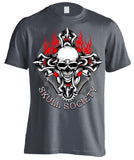 T-shirt - Biker Cross & Skull (Front Print)