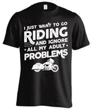 I Just Want To Go Riding And Ignore All My Adult Problems (Front Print)