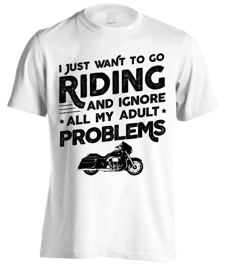 I Just Want To Go Riding And Ignore All My Adult Problems (Front Print)