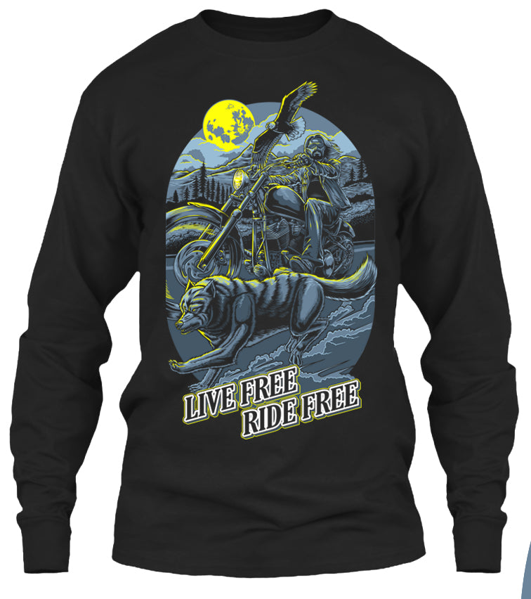 Live Free Ride Free (Front Print)