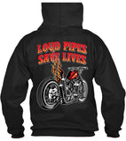 T-shirt - Loud Pipes Save Lives Old School Bobber