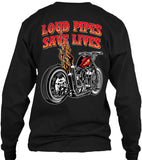 T-shirt - Loud Pipes Save Lives Old School Bobber