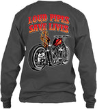 T-shirt - Loud Pipes Save Lives Old School Bobber