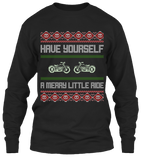 Have Yourself A Merry Little Ride Biker's Ugly Christmas T-shirt
